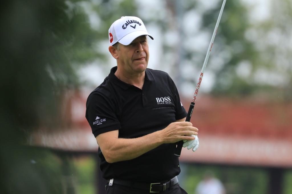 Gary Evans in the first round of the 2019 Senior Italian Open.
