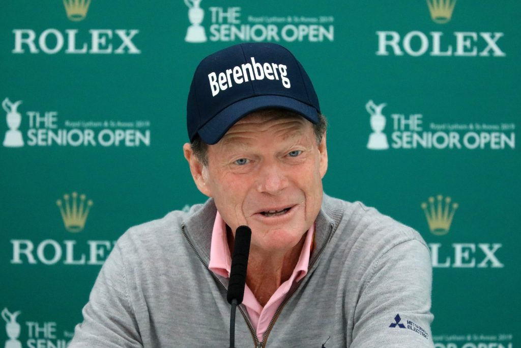 Tom Watson announcing his retirement from playing in the Senior Open and US Senior Open