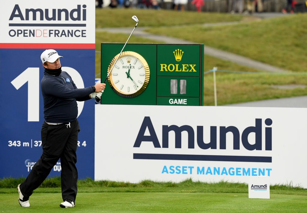 George Coetzee playing in the first round of the 2019 French Open – the South African shared the lead with Ryan Fox