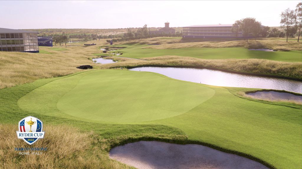 The 16th green at Italy’s Marco Simone Golf & Country Club which will host the 2022 Ryder Cup
