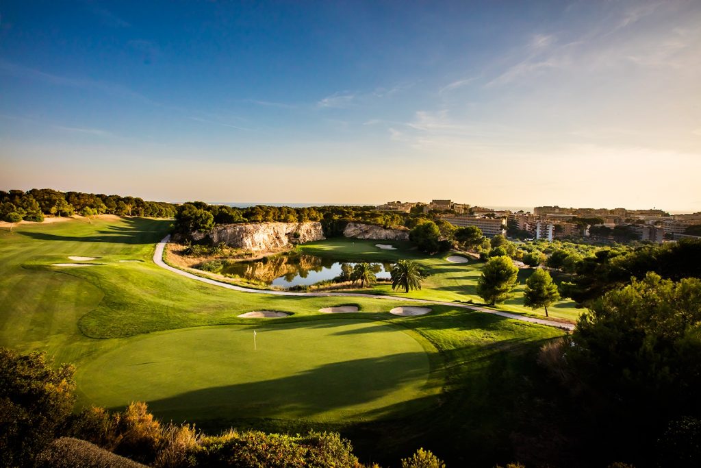 the 17th hole and 13th green at Lumine Hills Course which will host the 2019 European Tour Qualifying School Final