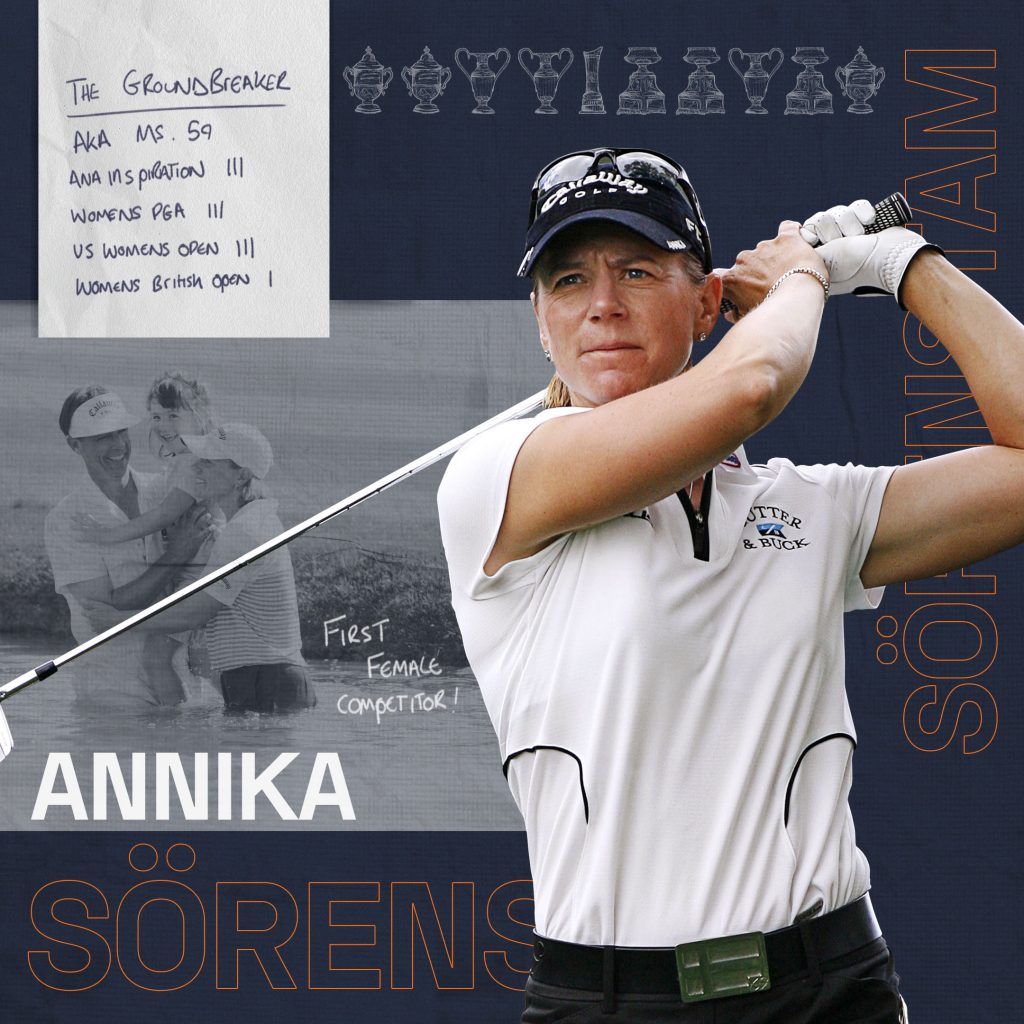 Annika Sorenstam who will make her debut in the 2019 Father Son Challenge
