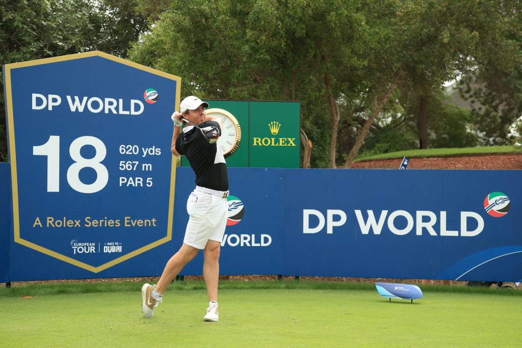 Rory McIlroy in practice at the 2019 DP World Tour Championship, Dubai