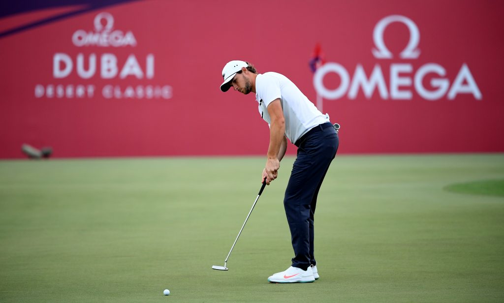 THOMAS PIETERS in the first round of the 2020 Omega Dubai Desert Classic