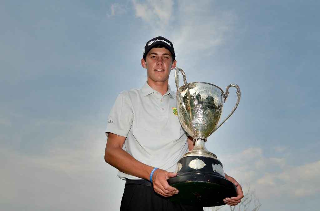 Samuel Simpson claimed the Proudfoot Trophy for South Africa after winning the 36-hole strokeplay qualifier at the 2020 South African Amateur Championship at Royal Johannesburg and Kensington Golf Club