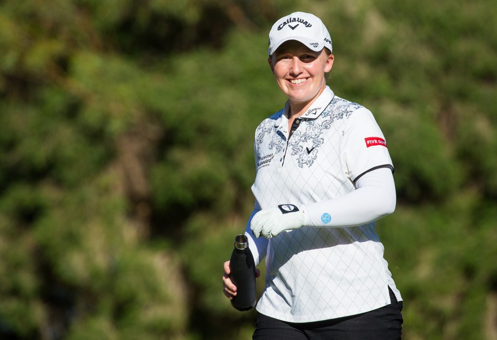 Gemma Dryburgh the joint leader after the first round of the 2020 Women’s New South Wales Open at Dobbo Golf Club, in Australia