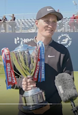 Marcus Kinhult the 2019 Betfred British Masters winner at Hillside Golf Club
