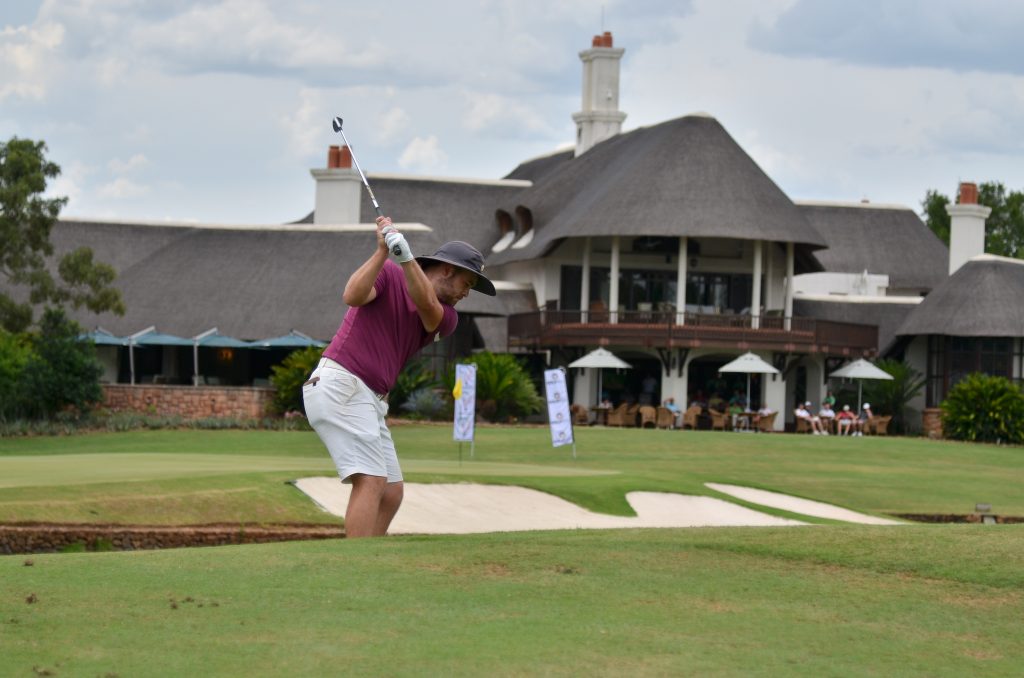 Frilford Heath’s Olly Huggins playing in the play-off at the 2020 African Amateur Stroke Play Championship