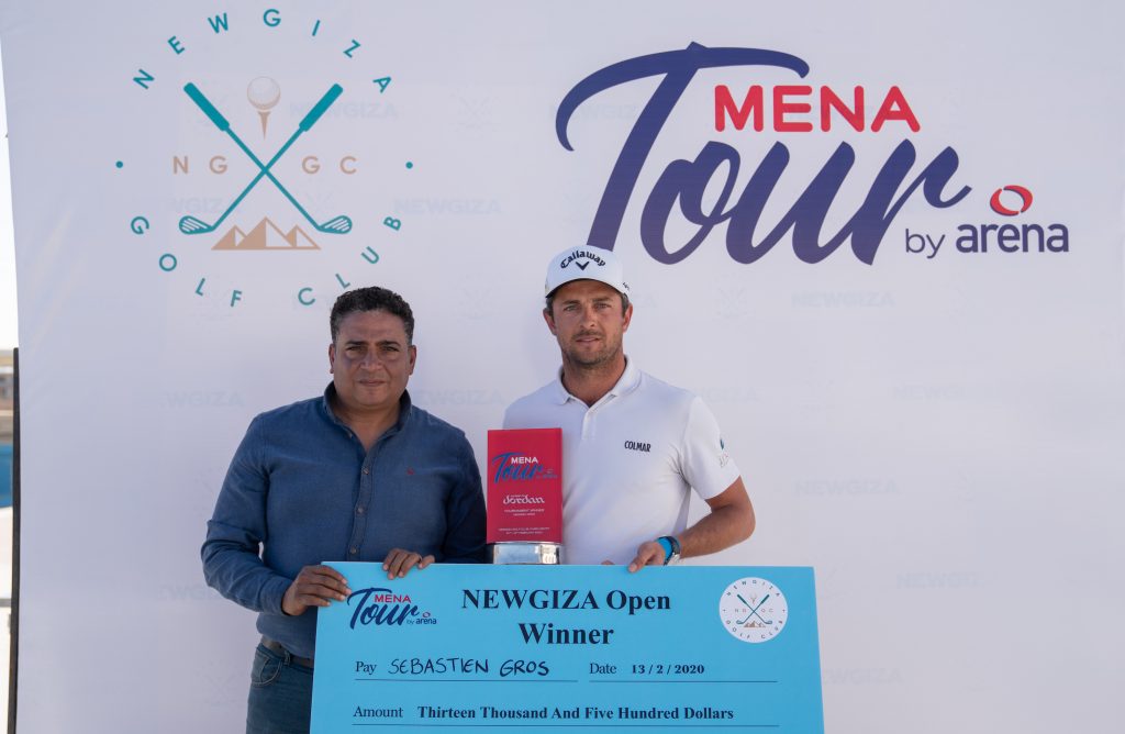 2020 NewGiza Open winner Sebastien Gros (right) who finished two shots better than David Hague, from Malton and Norton Golf Club