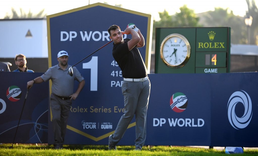 GEORGE Groves playing in the 2019 European Disabled Golfers Association Dubai final during the DP World Tour Championship 