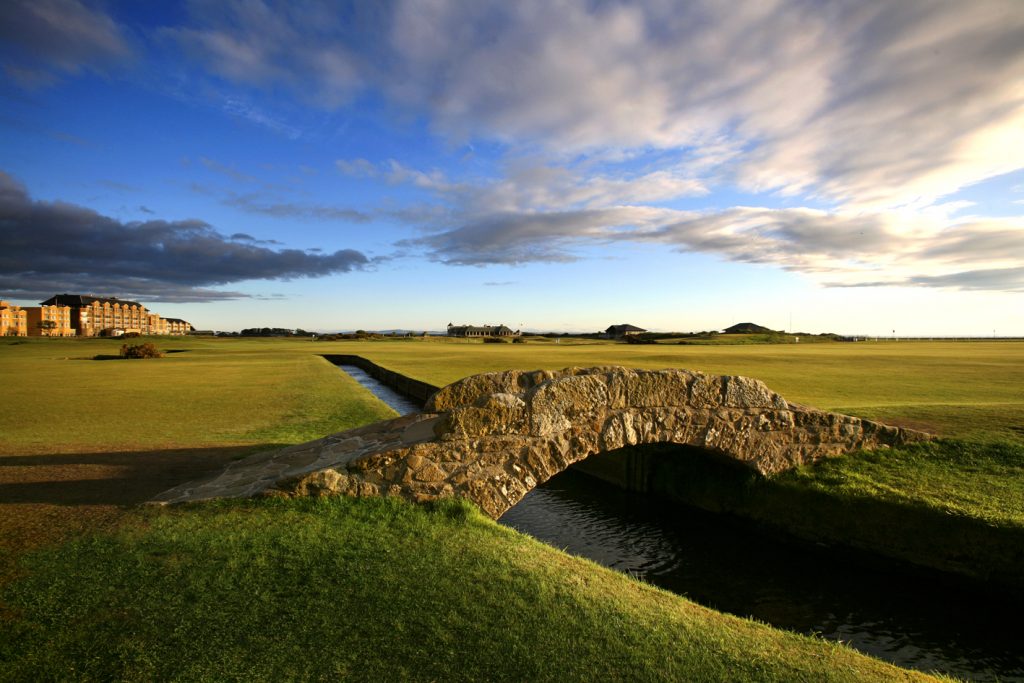 Swilcan Bridge on the 18th fairway of St Andrews Old Course