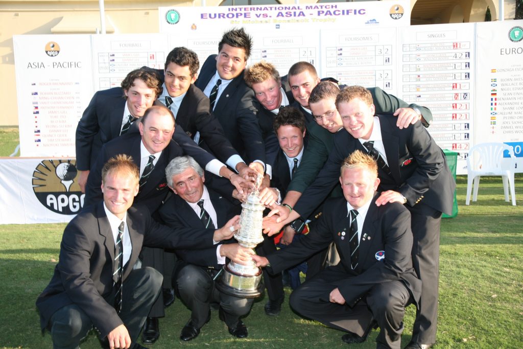 Danny Willett in the European team that won the Michael Bonallack Trophy in 2008 at Valderrama
