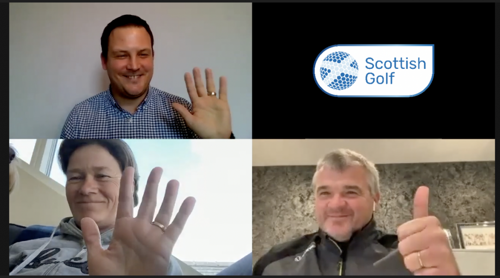 Paul Lawrie and Catriona Matthew took part in Scottish Golf’s Zoom call