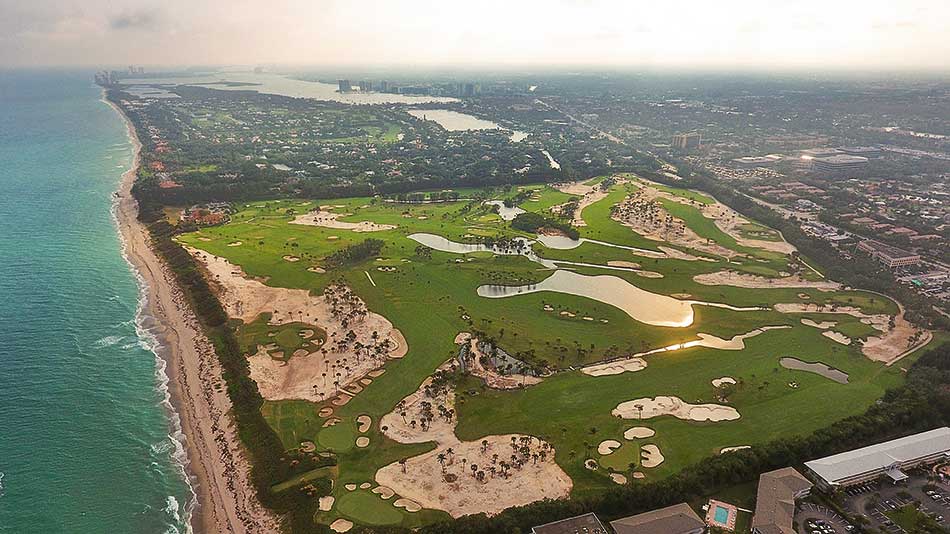 An aerial view of Seminole Golf Club