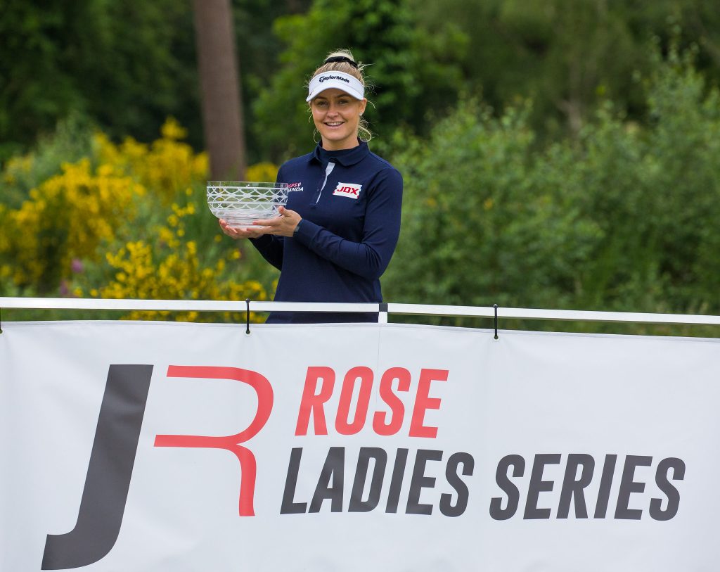 Charley Hull – winner of the first Rose Ladies Series event – played with top England amateur Mimi Rhodes