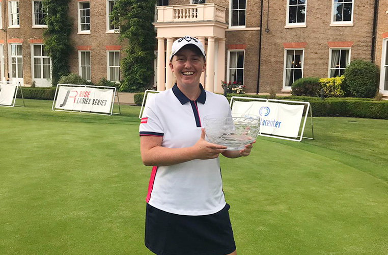 Gemma Dryburgh who won the third Rose Ladies Series event at Buckinghamshire Golf Club 