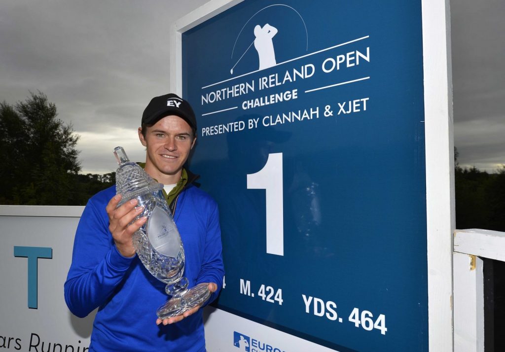 Daan Huizing winner of the Northern Ireland Open in 2013 at Galgorm Golf & Spa Resort
