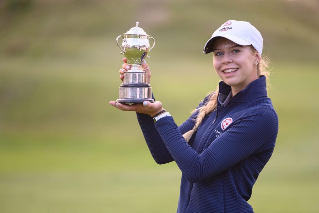 2020 English Women’s Amateur Strokeplay Champion Annabell Fuller, from Roehampton Golf Club, who won the title at Burnham & Berow GC