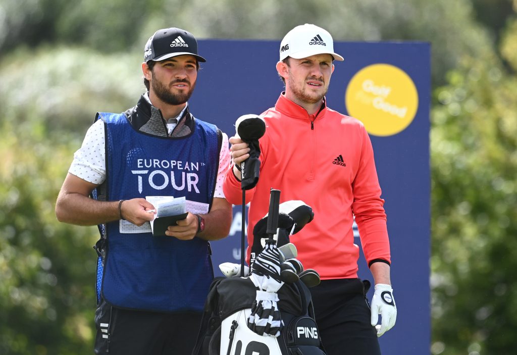 Conor Syme in the final round of the 2020 ISPS Handa Wales Open at Celtic Manor