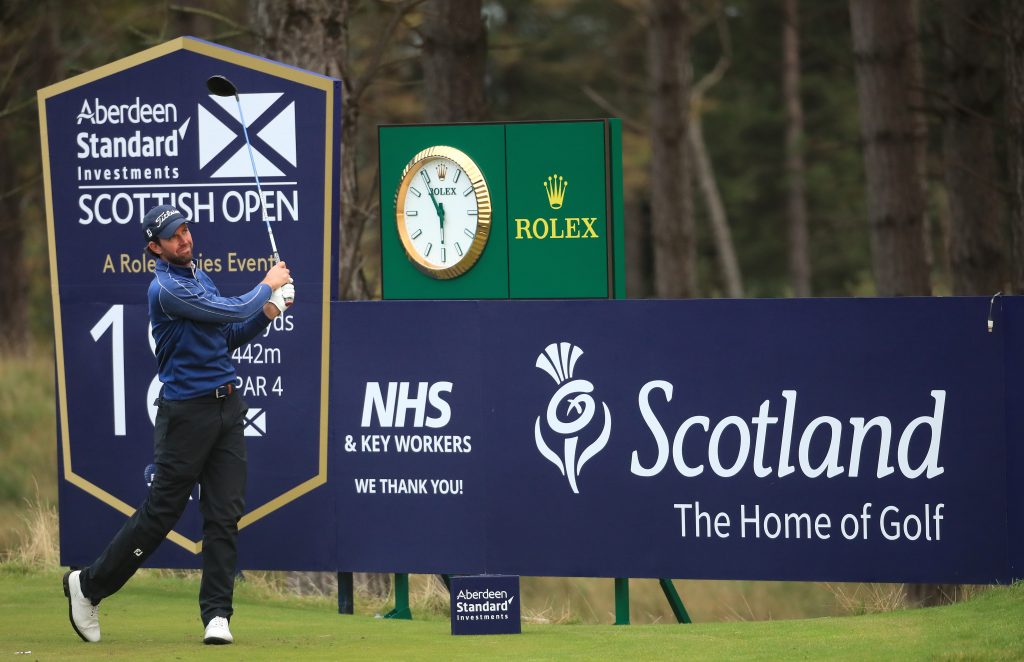 Scott Jamieson in the first round of the 2020 Aberdeen Standard Investments Scottish Open at The Renaissance Club in North Berwick